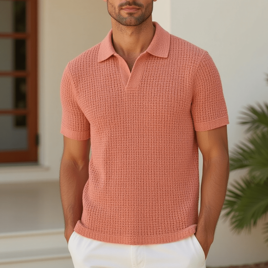 Aspen Basket Knit Polo