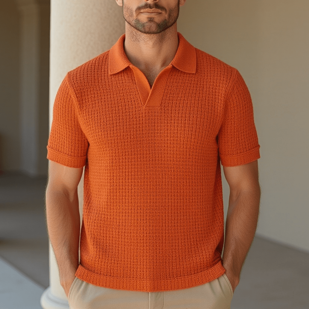 Aspen Basket Knit Polo
