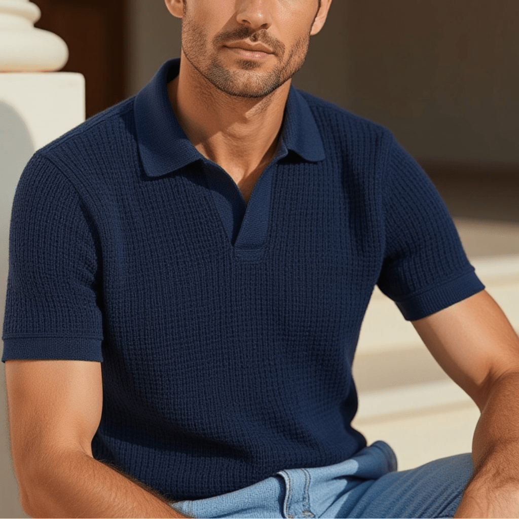 Aspen Basket Knit Polo