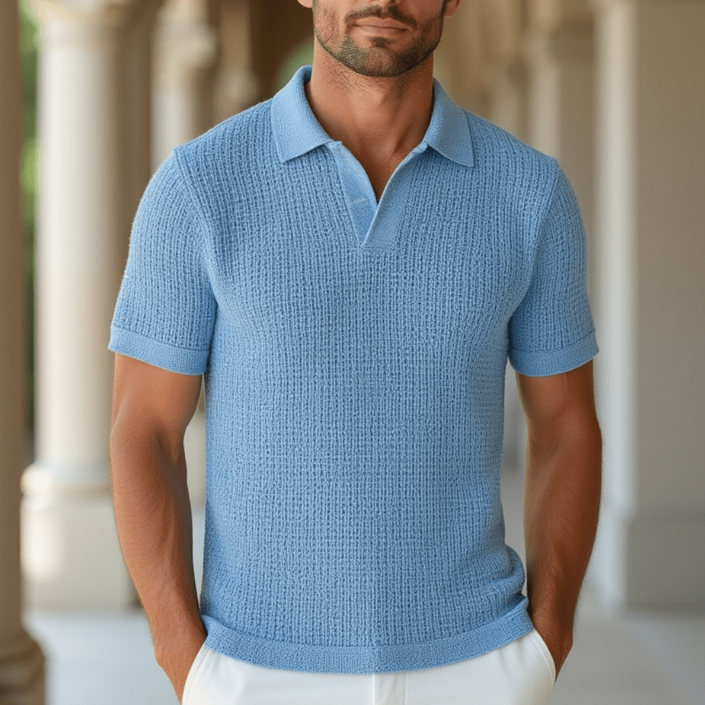 Aspen Basket Knit Polo